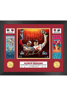 Patrick Mahomes Kansas City Chiefs Super Bowl MVP Ticket and Coin Plaque