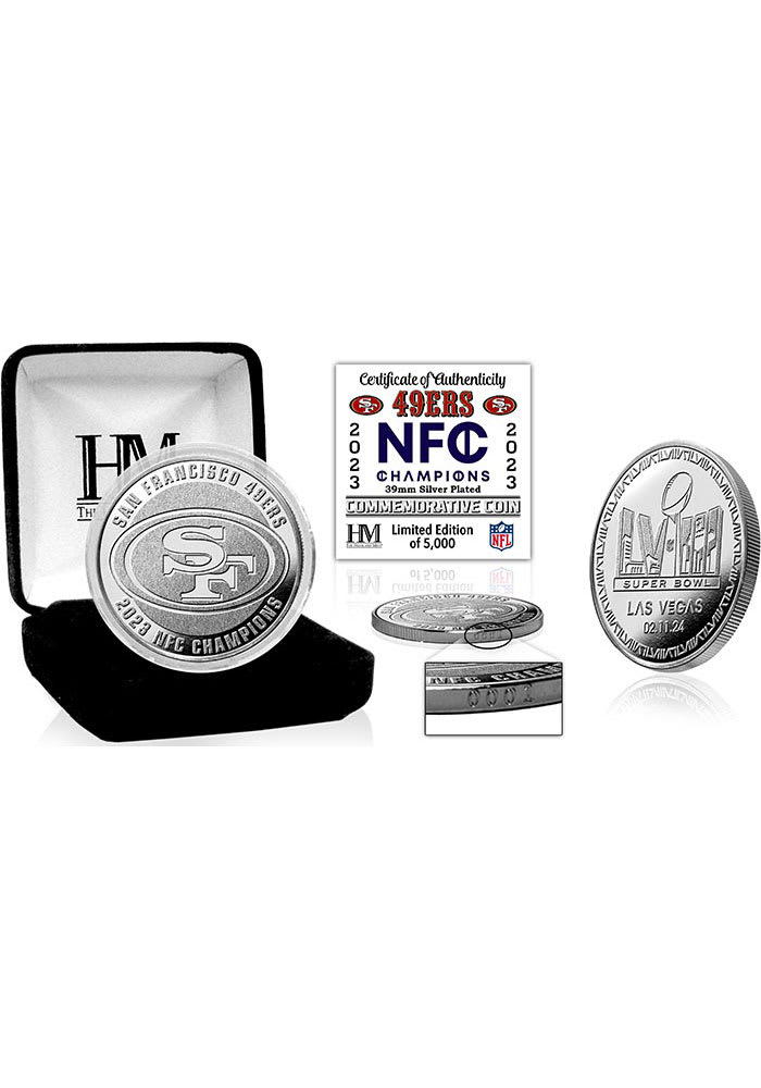 San Francisco 49ers 2023 NFC Champions Silver Coin Collectible