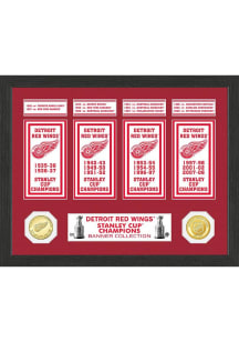 Detroit Red Wings NHL Champions Banner Plaque