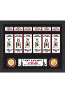 Chicago Blackhawks NHL Champions Banner Plaque