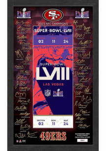 San Francisco 49ers Super Bowl LVIII Signature Ticket Plaque