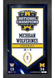Michigan Wolverines 2023 CFP National Champion Banner Plaque