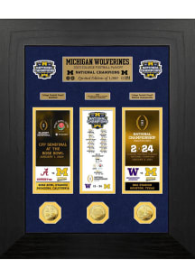 Michigan Wolverines 2023 CFP National Champion Deluxe Road to Championship Plaque