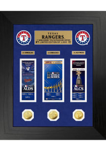 Texas Rangers 2023 World Series Champions Deluxe Ticket Collection Plaque