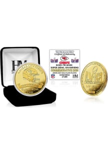 Kansas City Chiefs Super Bowl LVIII Champs Gold Mint Coin Plaque