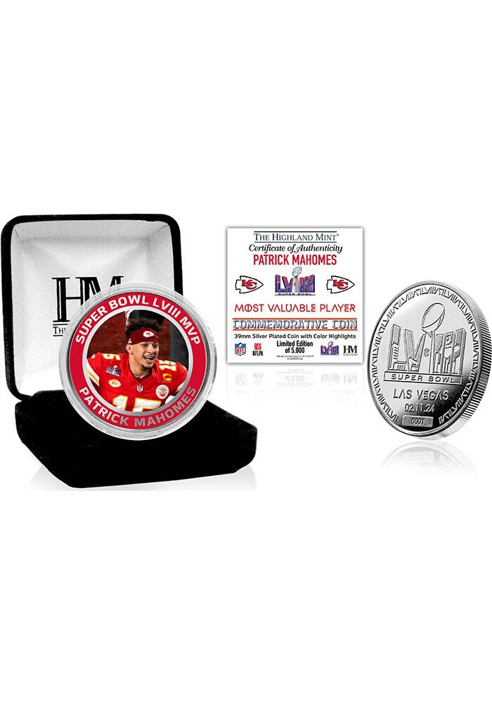 Kansas City Chiefs Super Bowl LVIII Champs Silver Mint Coin Plaque Red