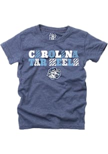Wes and Willy North Carolina Tar Heels Toddler Girls Navy Blue Multi Font Short Sleeve T-Shirt