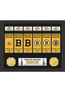 Boston Bruins Stanley Cup Banner Collection Plaque