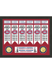 Montreal Canadiens Stanley Cup Banner Collection Plaque