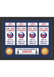 New York Islanders Stanley Cup Banner Collection Plaque