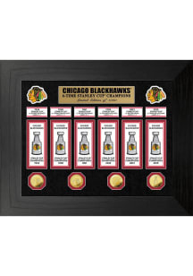 Chicago Blackhawks 6x Stanley Cup Champions Banner Collection Plaque