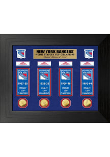 New York Rangers 4x Stanley Cup Champions Banner Collection Plaque