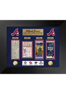 Atlanta Braves World Series Deluxe Gold Coin and Ticket Collection Plaque