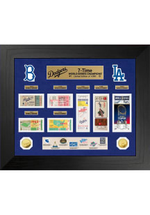 Los Angeles Dodgers World Series Deluxe Gold Coin and Ticket Collection Plaque