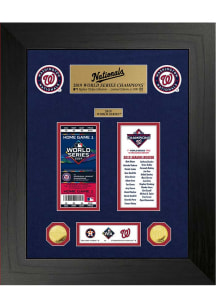 Washington Nationals World Series Deluxe Gold Coin and Ticket Collection Plaque
