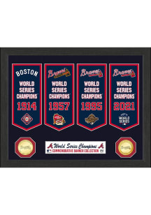 Atlanta Braves World Series Banner Collection Plaque