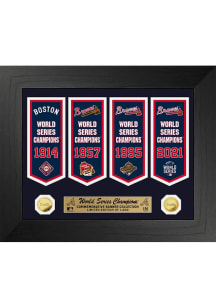 Atlanta Braves World Series Deluxe Banner Collection Plaque