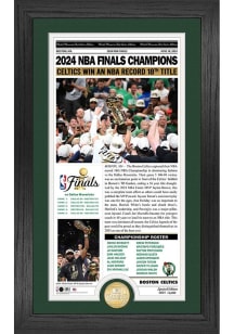 Boston Celtics NBA Finals Champions 2024 Front Page News Plaque