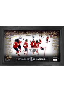Florida Panthers NHL Stanley Cup Champions 2024 Celebration and Signatures Picture Frame