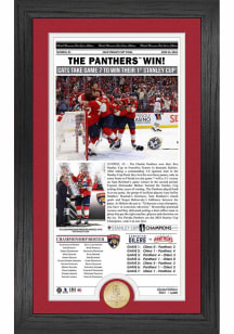Florida Panthers NHL Stanley Cup Champions 2024 Front Page News Plaque
