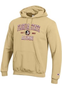 Champion Florida State Seminoles Mens Gold Est Alumni Powerblend Long Sleeve Hoodie
