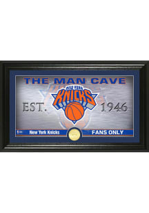 New York Knicks Man Cave Bronze Coin Panoramic Photo Mint Plaque