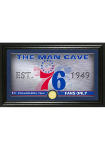 Philadelphia 76ers Man Cave Bronze Coin Panoramic Photo Mint Plaque