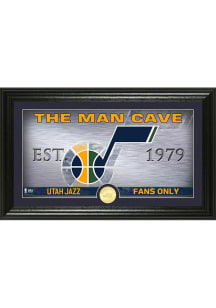 Utah Jazz Man Cave Bronze Coin Panoramic Photo Mint Plaque