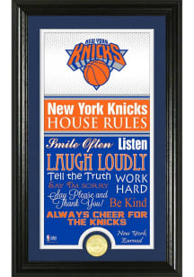 New York Knicks House Rules Bronze Coin Photo Mint Plaque