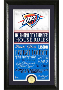 Oklahoma City Thunder House Rules Bronze Coin Photo Mint Plaque