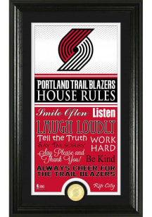 Portland Trail Blazers House Rules Bronze Coin Photo Mint Plaque