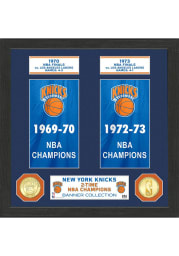 New York Knicks Banner Bronze Coin Photo Mint Plaque