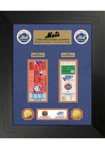 New York Mets World Series Deluxe Gold Coin and Ticket Collection Plaque