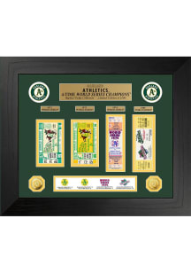 Oakland Athletics World Series Deluxe Gold Coin and Ticket Collection Plaque