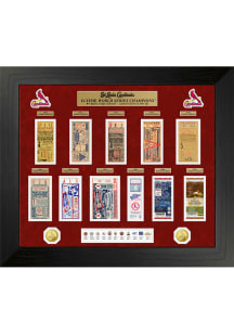 St Louis Cardinals World Series Deluxe Gold Coin and Ticket Collection Plaque