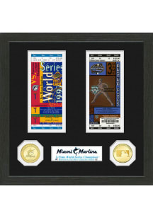 Miami Marlins World Series Ticket Collection Plaque