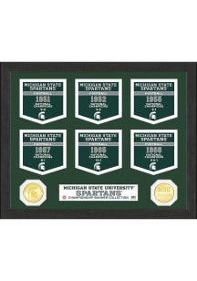 Green Michigan State Spartans National Champions Banner Collection Plaque