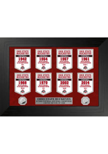 Red Ohio State Buckeyes Deluxe National Champions Banner Collection Plaque