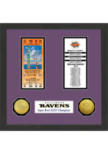 Baltimore Ravens Super Bowl Championship Ticket Collection Plaque
