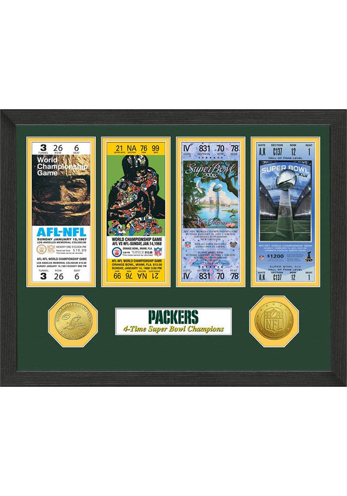 Green Bay Packers Super Bowl Championship Ticket Collection