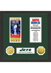 New York Jets Super Bowl Championship Ticket Collection Plaque