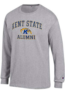 Champion Kent State Golden Flashes Grey Mascot Alumni Jersey Long Sleeve T Shirt