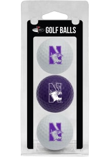 White Northwestern Wildcats 3 Pack Golf Balls