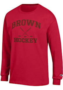 Champion Brown Bears Red Hockey Jersey Long Sleeve T Shirt