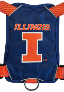 Orange Illinois Fighting Illini Team Logo Harness Pet Collar