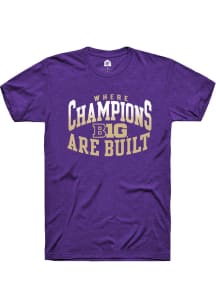 Big Ten Purple Rally Champs Arch Design Short Sleeve T Shirt