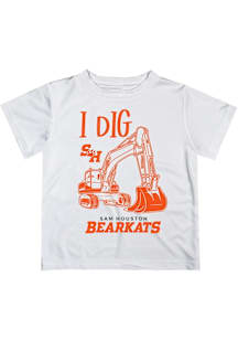 Vive La Fete Sam Houston State Bearkats Toddler White Excavator Short Sleeve T-Shirt