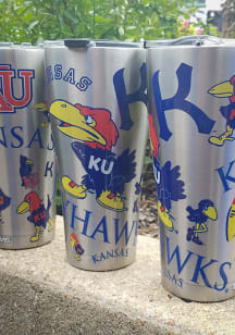 Tervis Tumblers Kansas Jayhawks Throwback All-Over 30oz Stainless Steel Tumbler - Silver
