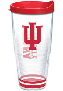 Red Indiana Hoosiers 24 oz Clear Tumbler