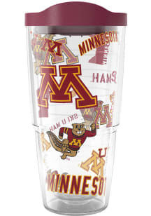 Red Minnesota Golden Gophers 24oz All Over Tumbler
